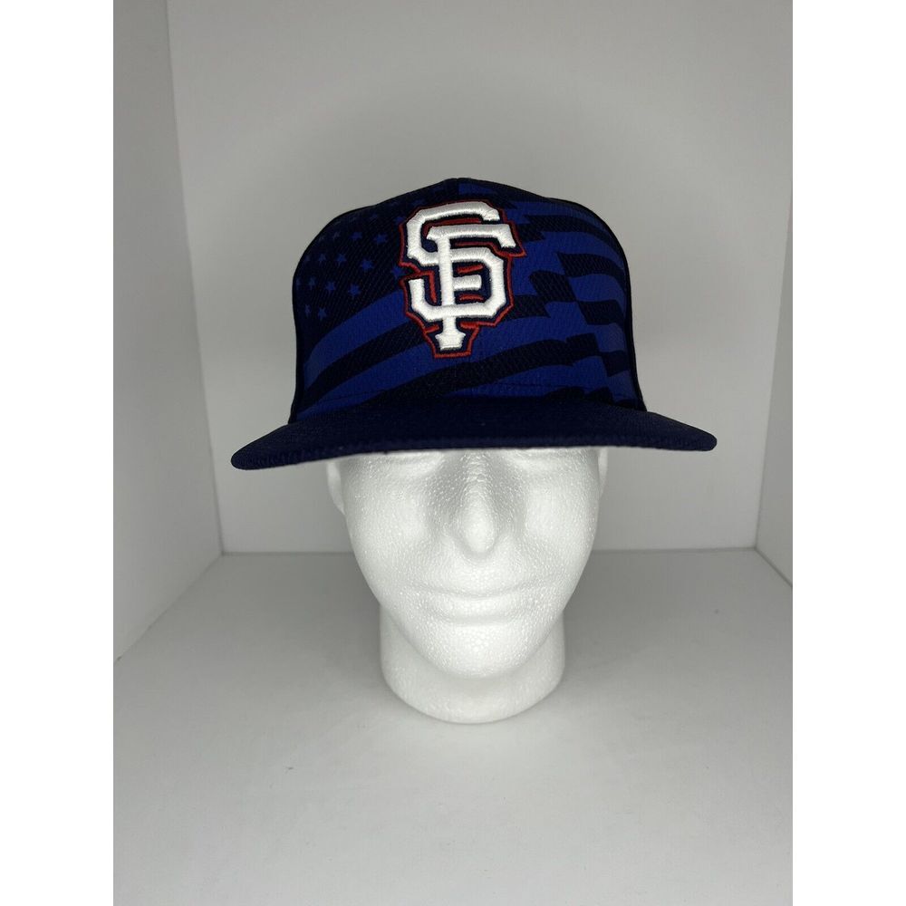 2015 San Francisco Giants Hat Fitted 7 1/8 New‎ Era 4th Of July Blue MLB USA